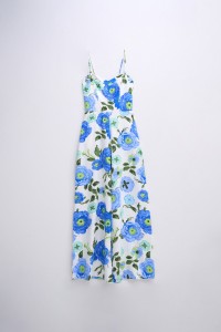 JUMPSUIT WITH PRINTED AND CROSSED BACK