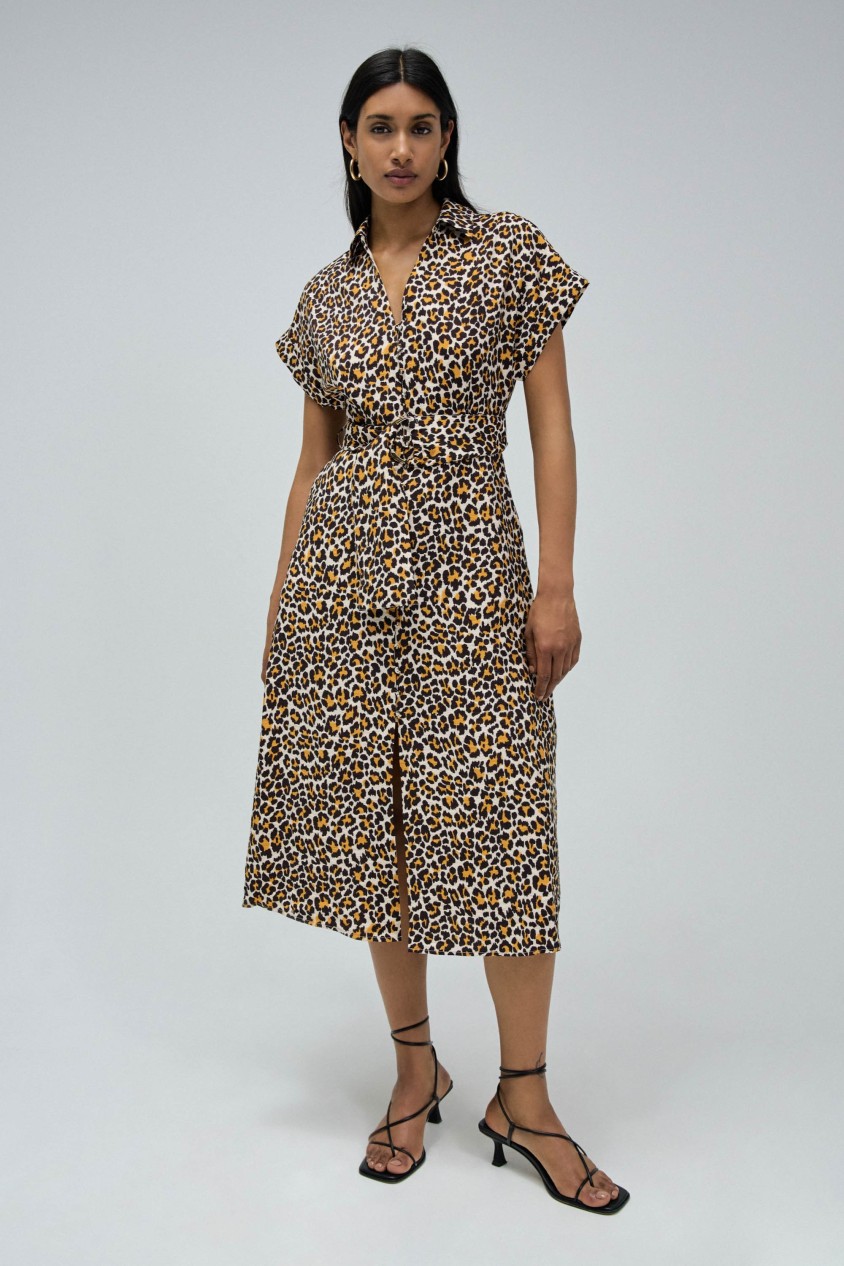 VESTIDO COMPRIDO ANIMAL PRINT