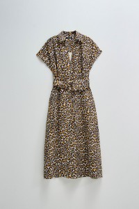 LONG ANIMAL PRINT DRESS