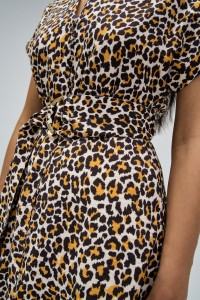 LONG ANIMAL PRINT DRESS