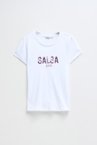 CAMISETA BLANCA CON LENTEJUELAS