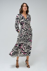 KLEID MIDI ANIMAL PRINT