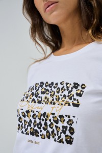 T-SHIRT COM ANIMAL PRINT