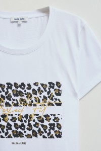 T-SHIRT WITH ANIMAL PRINT