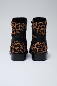 ANIMAL PRINT LEATHER BOOTS