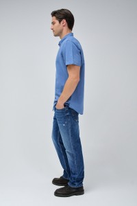 SHORT SLEEVE SHIRT WITH LINEN BLEND