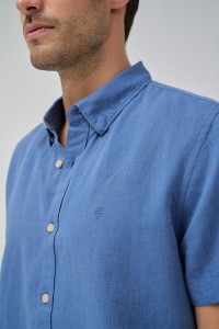 SHORT SLEEVE SHIRT WITH LINEN BLEND