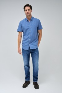 SHORT SLEEVE SHIRT WITH LINEN BLEND