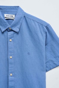 SHORT SLEEVE SHIRT WITH LINEN BLEND