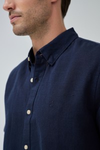 SHORT SLEEVE SHIRT WITH LINEN BLEND