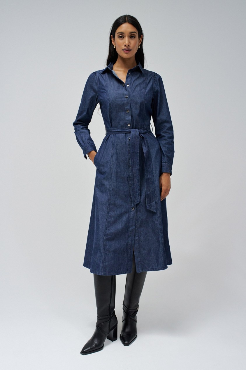 LONG LIGHTDENIM DRESS