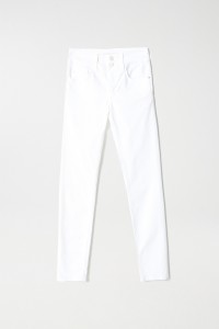 SECRET PUSH IN SKINNY WHITE JEANS