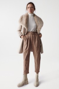 WOOLLEN GRACE COAT WITH FUR COLLAR