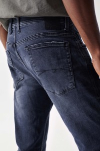 JEANS, SLIM, BLAUSCHWARZ