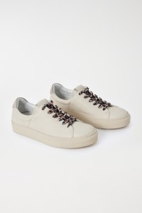 LEATHER TRAINERS WITH ANIMAL PRINT LACES