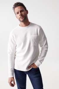 TEXTURED EFFECT SWEATSHIRT