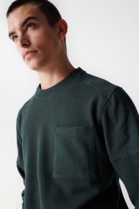 TEXTURED EFFECT SWEATSHIRT