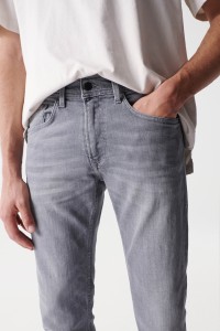 SLIM S-REPEL GREY JEANS