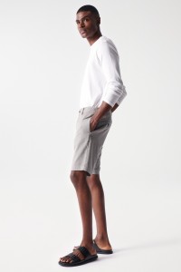 CHINO-SHORTS, GRAU