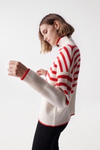 STRIPED KNITTED JUMPER