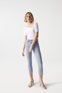 KNIT TOP WITH ASYMMETRIC NECKLINE