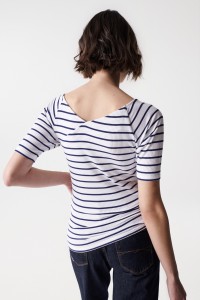 KNIT TOP WITH ASYMMETRIC NECKLINE