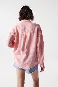 LOOSE FIT LIGHTDENIM BUTTONED SHIRT