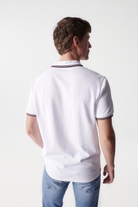 POLO SHIRT WITH STRIPE DETAIL