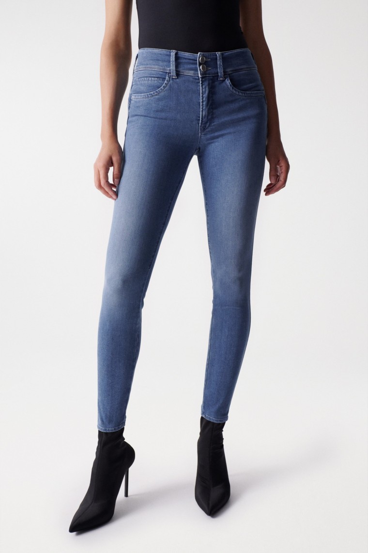 SECRET PUSH IN-JEANS CROPPED SKINNY