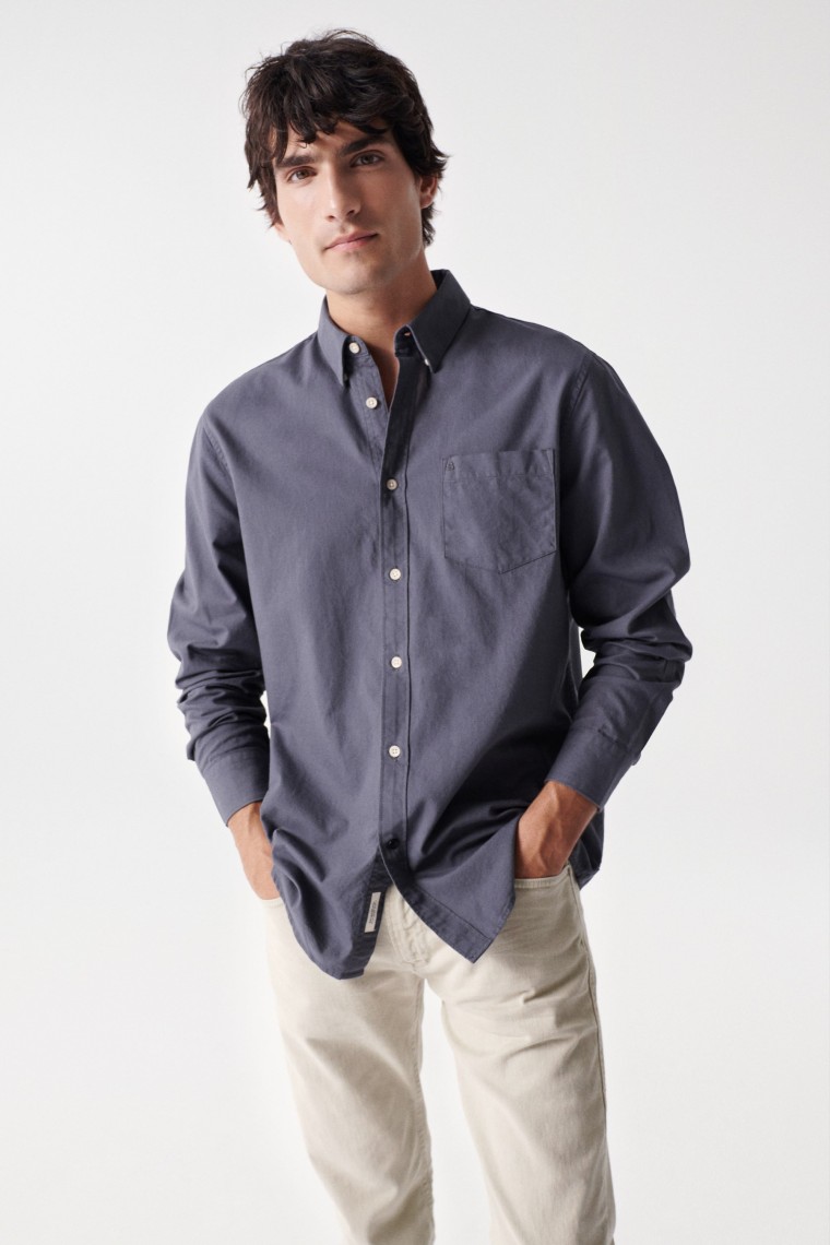 OXFORD PLAIN SHIRT WITH POCKET