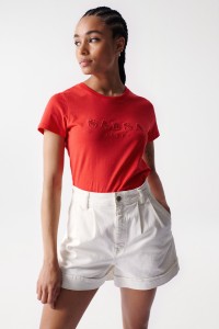 T-SHIRT WITH EMBROIDERED SALSA NAME