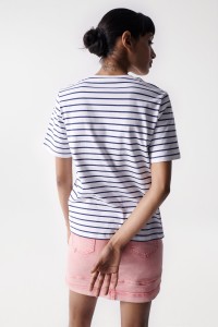 STRIPED T-SHIRT WITH SALSA NAME