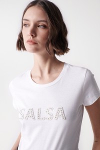 T-SHIRT AVEC LOGO SALSA BRILLANT