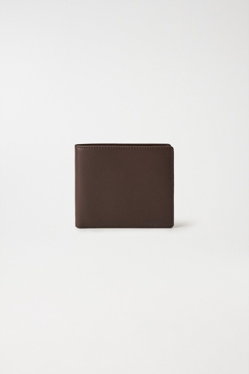 MEDIUM LEATHER WALLET WITH COIN COMPARTMENT