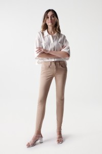 JEAN SECRET PUSH IN COUPE SKINNY, BEIGE