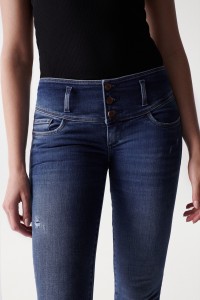 MYSTERY PUSH UP JEANS WITH RIPS