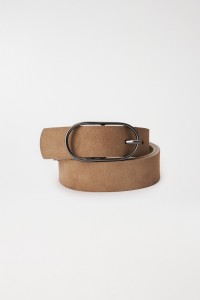 CEINTURE MARRON CLAIR EN DAIM