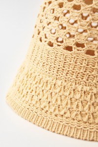 NATURAL RAFFIA BUCKET HAT