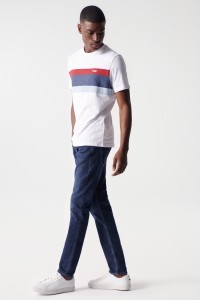 T-SHIRT WITH TRICOLOUR PRINT