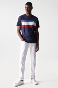 T-SHIRT WITH TRICOLOUR PRINT