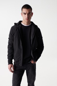 NYLON JACKET WITH HOOD