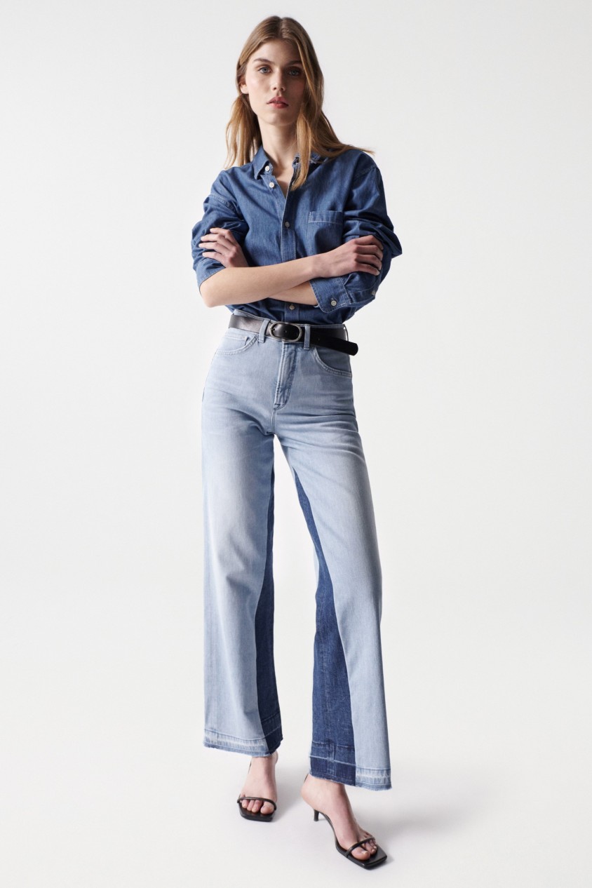 CROPPED FAITH PUSH IN-JEANS, WIDE-PASSFORM