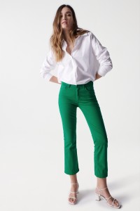 GREEN DESTINY PUSH UP CROPPED FLARE JEANS