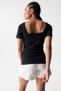 TEXTURED KNIT T-SHIRT