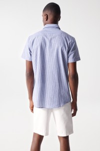 SHORT-SLEEVED LINEN SHIRT