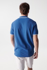 POLO SHIRT WITH STRIPE DETAIL