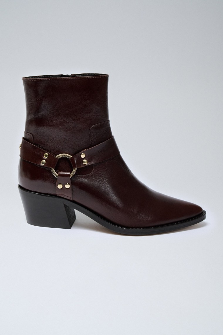 LEATHER ANKLE BOOTS