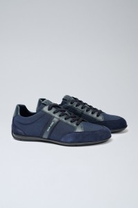 LEATHER AND SUEDE TRAINERS