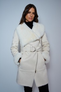 DIANA SHEEPSKIN EFFECT COAT