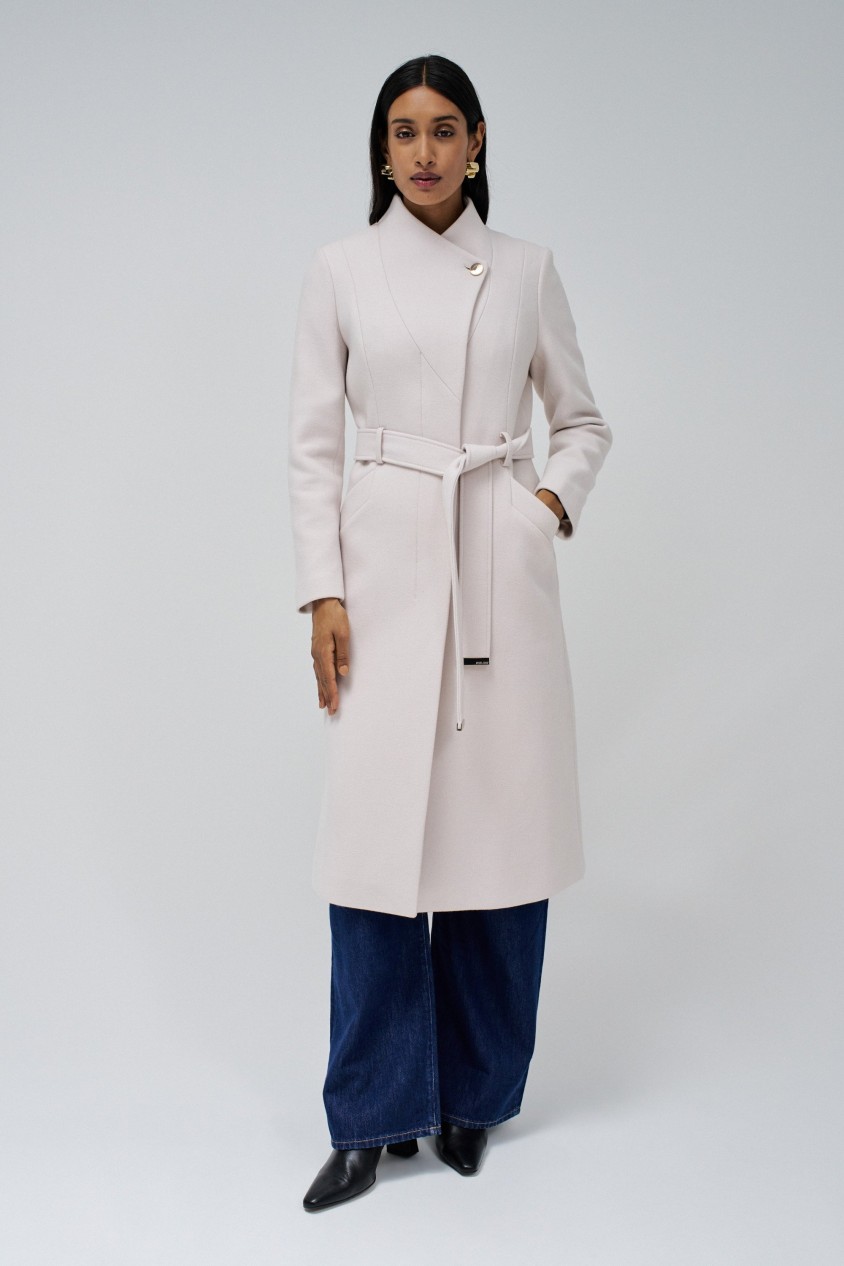 LONG GRACE COAT WITH BELT